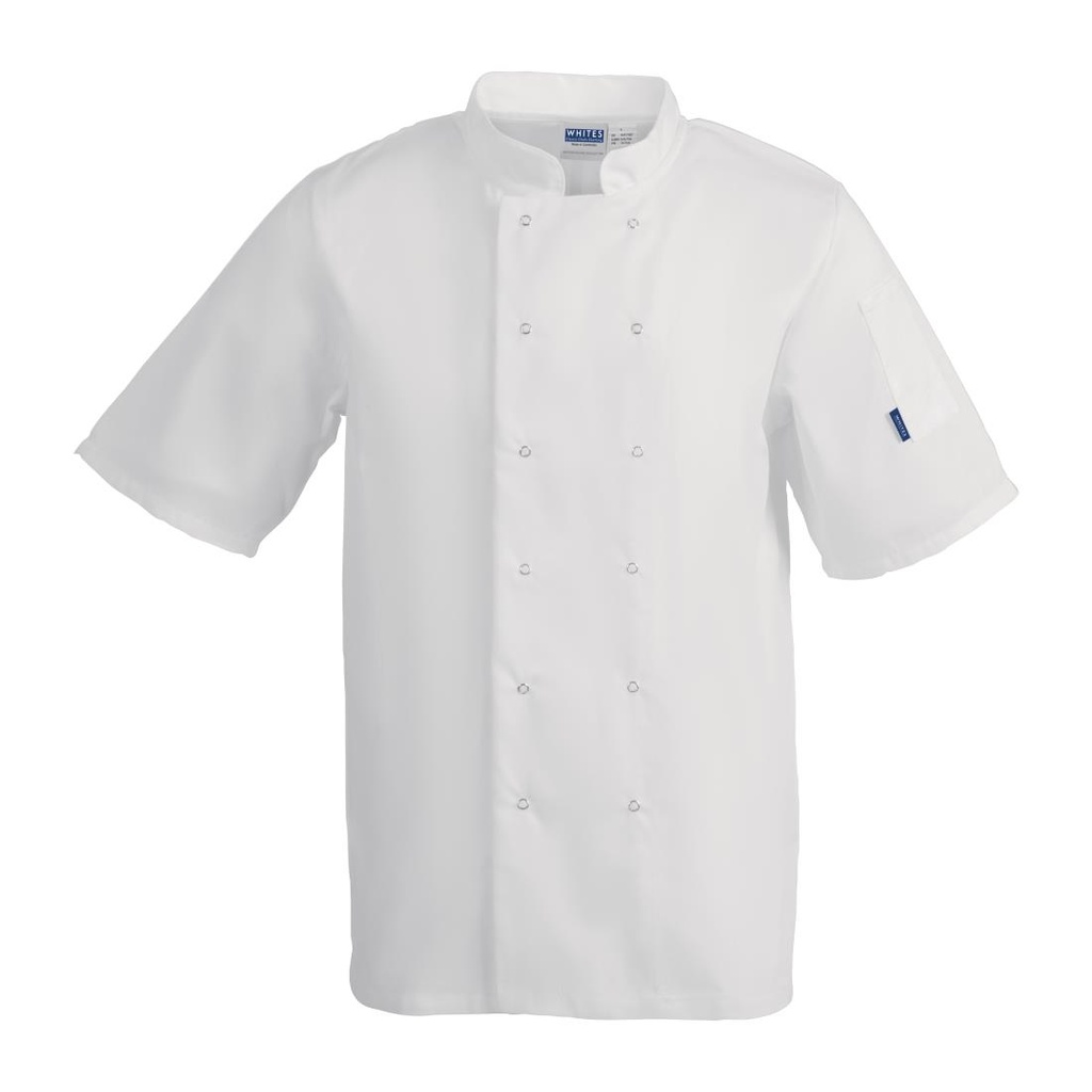 Whites Vegas koksbuis met korte mouw wit XS