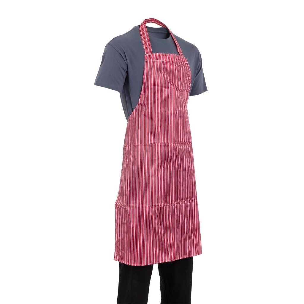 Whites waterdicht schort rood-wit gestreept