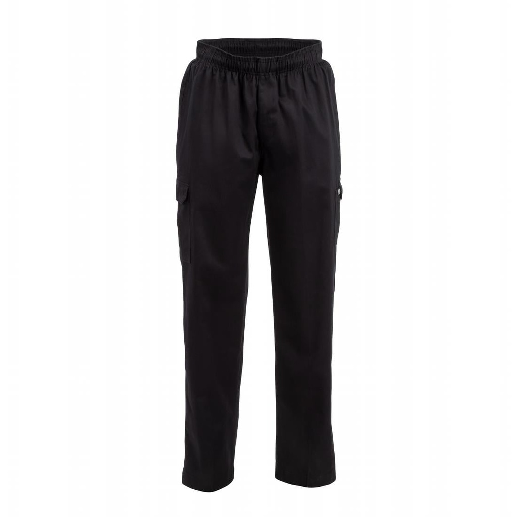 Chef Works unisex slim fit cargo broek zwart XL