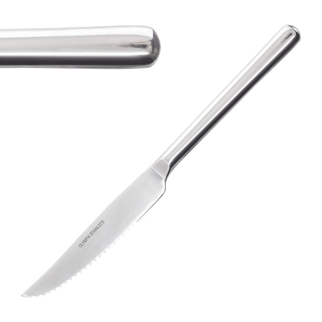 Olympia RVS steak- en pizzamessen (12 stuks)