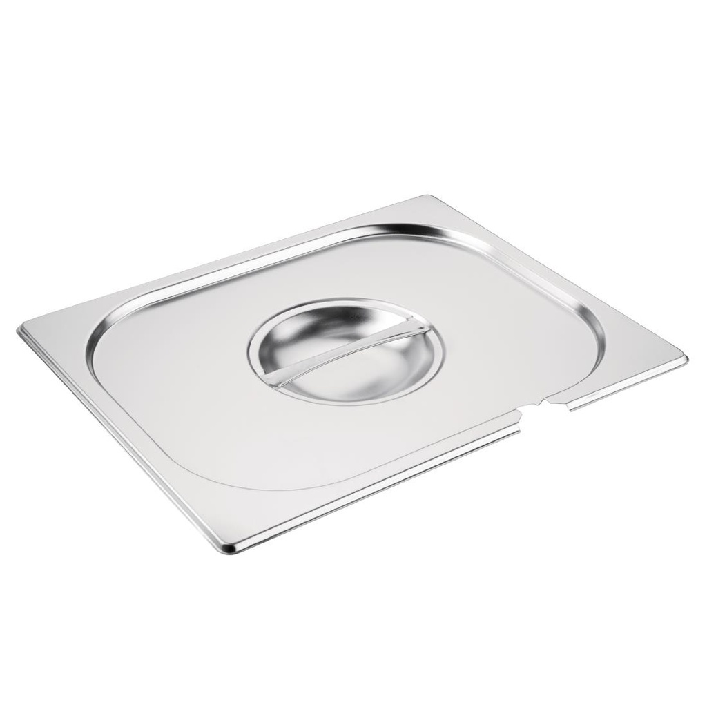 Vogue RVS deksel met lepeluitsparing GN 1/2
