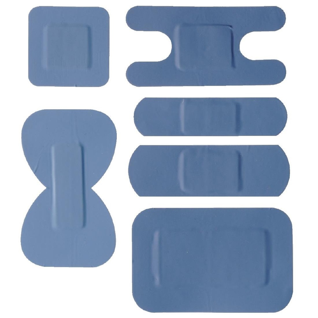 Blauwe pleisters assorti (100 stuks)