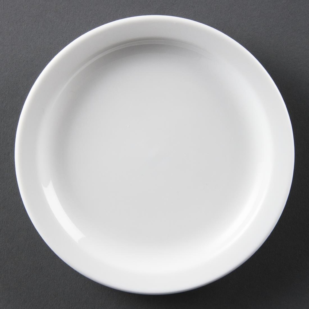 Olympia Whiteware borden met smalle rand 15cm (12 stuks)