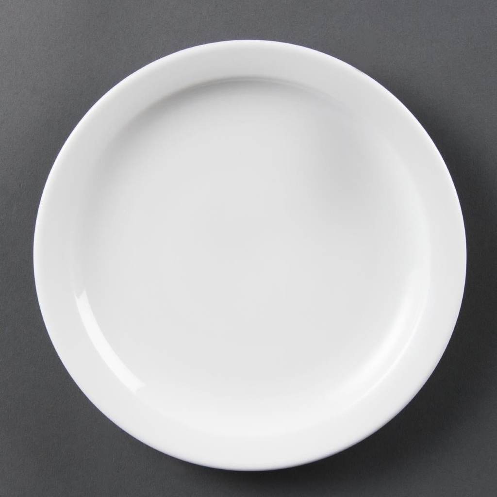 Olympia Whiteware porselein borden smalle rand 200mm (12 stuks)