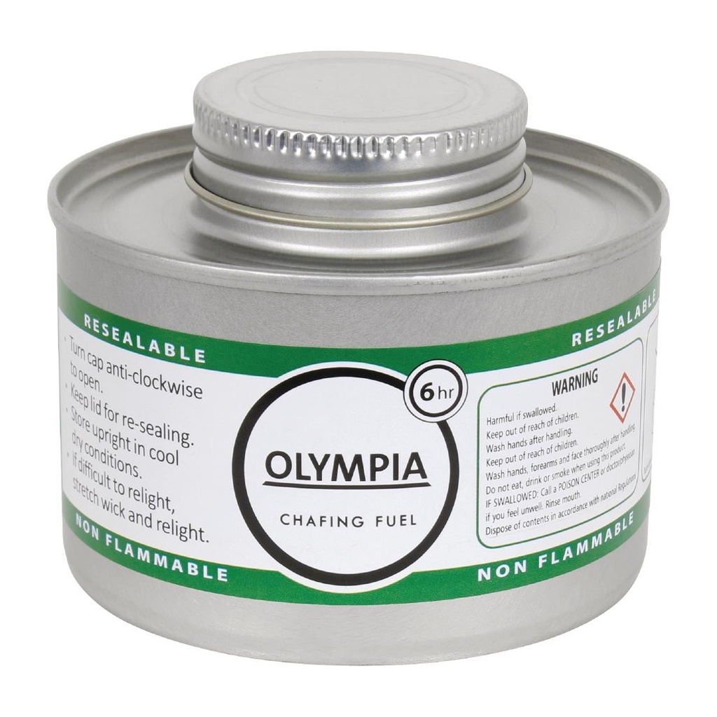 Olympia vloeibare chafing dish brandstof met lont 6 uur (12 stuks)