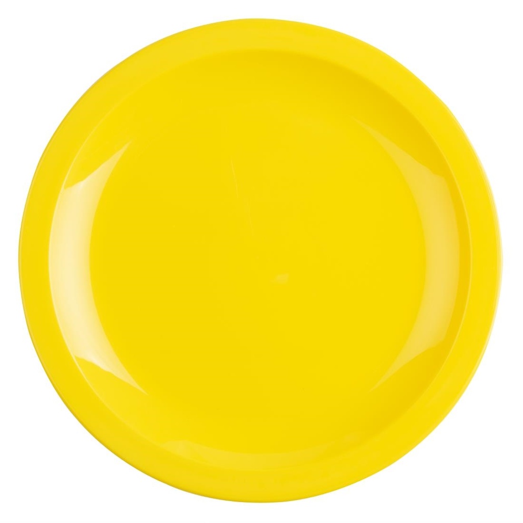 Olympia Kristallon polycarbonaat borden 23cm geel (12 stuks)