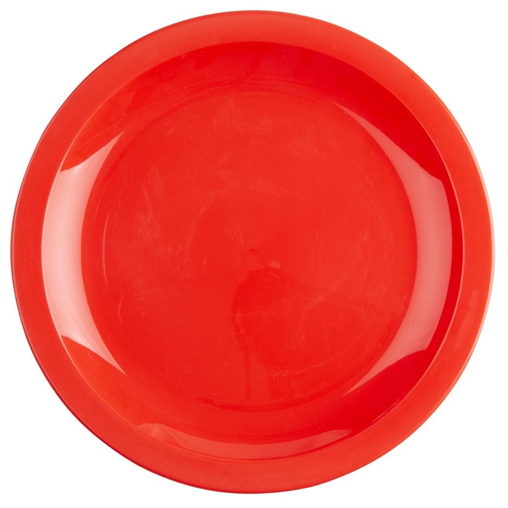 Olympia Kristallon polycarbonaat borden 23cm rood (12 stuks)