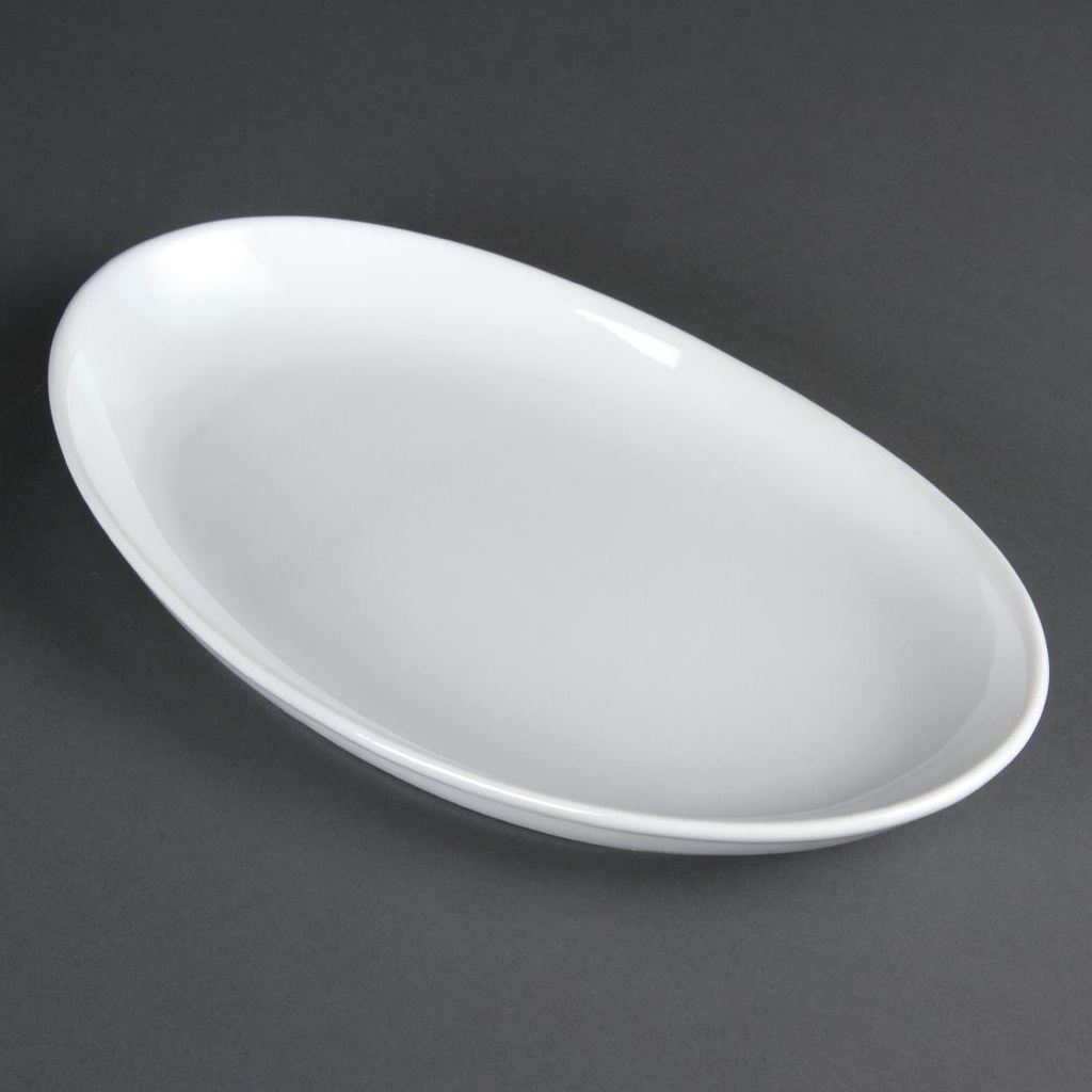 Olympia Whiteware diepe ovale borden 304 mm (pak van 4)