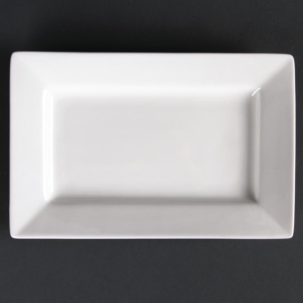 Olympia Lumina rechthoekige schalen met brede rand 20x13cm (6 stuks)