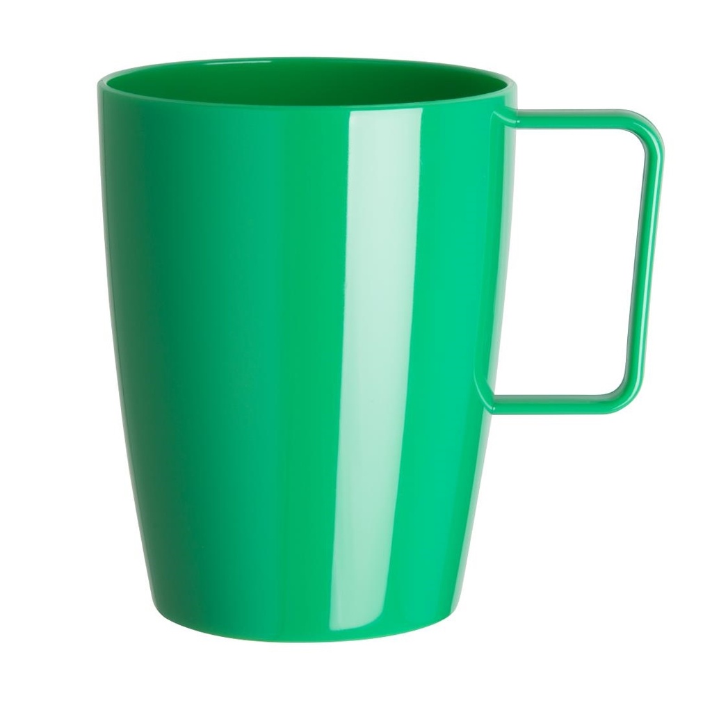 Olympia Kristallon polycarbonaat bekers met oor groen (12 stuks)