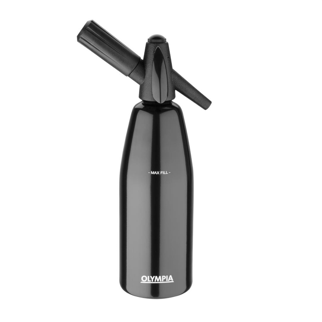 Olympia soda sifon zwart 1Ltr