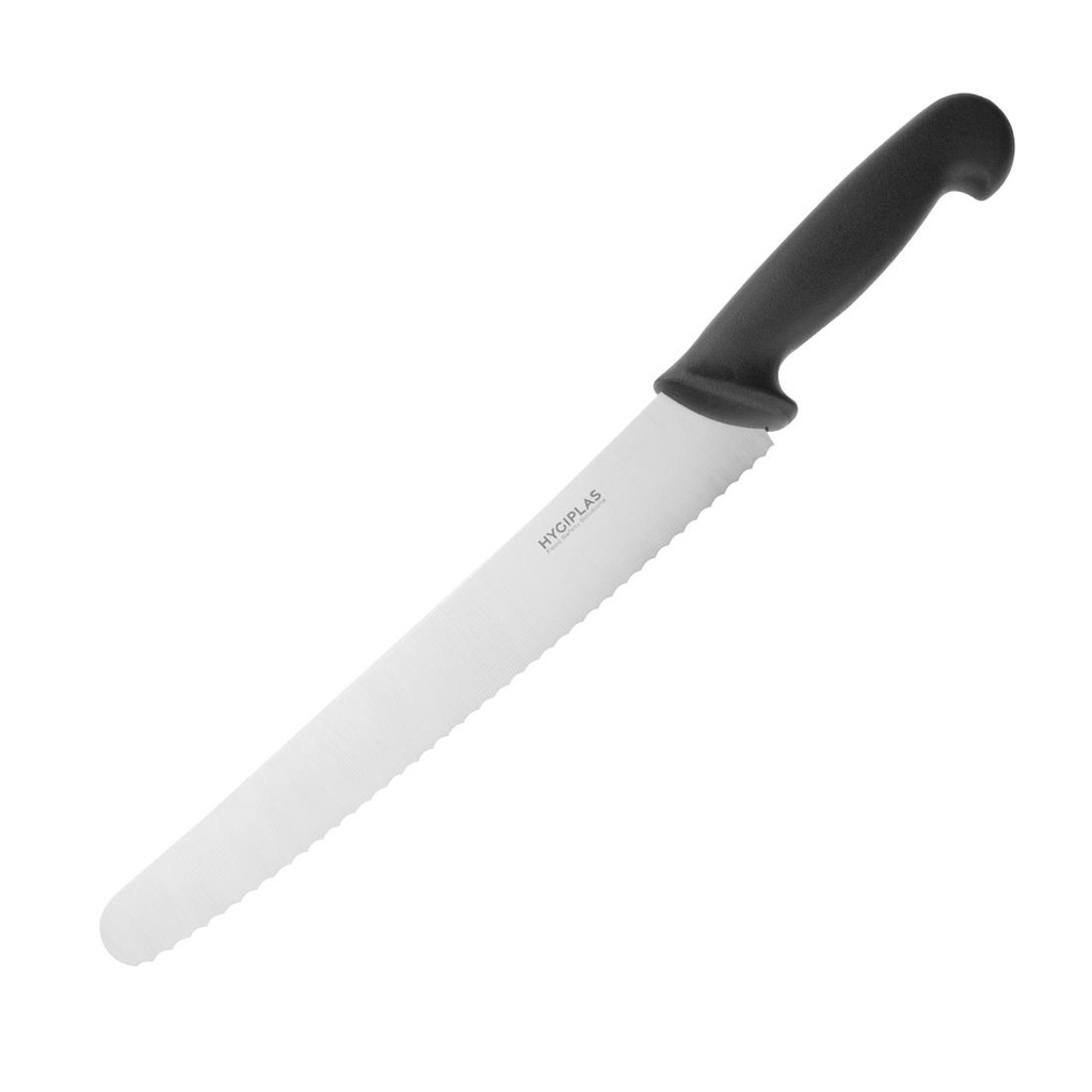 Hygiplas gekarteld gebakmes zwart 25,4cm