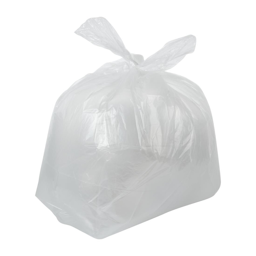 Jantex transparante afvalzakken gerecycled 80L 10kg (200 stuks)