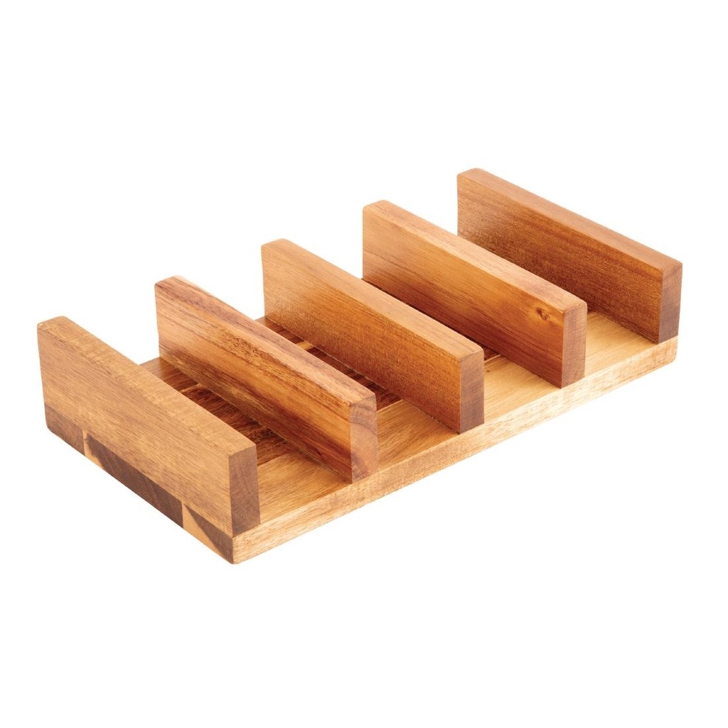 Olympia taco houder acaciahout 15x12x4cm