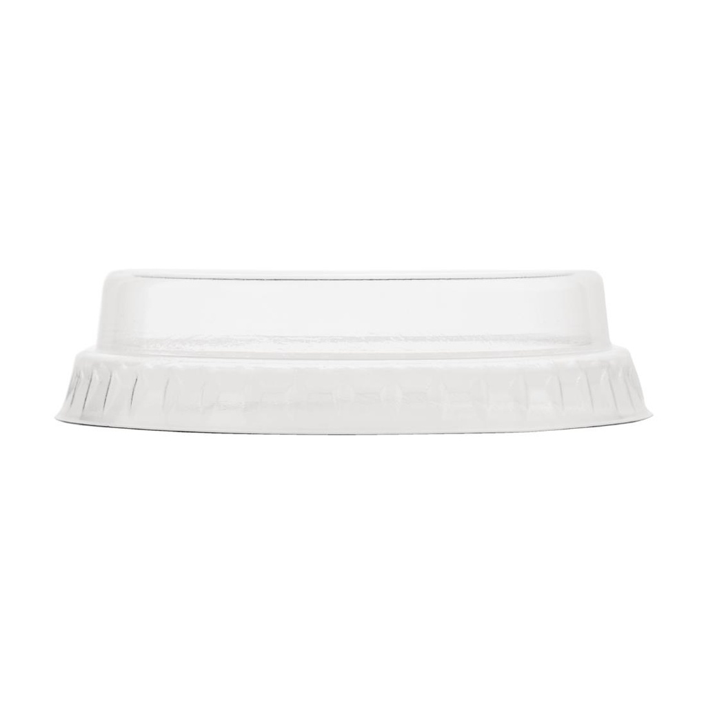 Vegware composteerbare platte deksels zonder gat 20cl (1000 stuks)