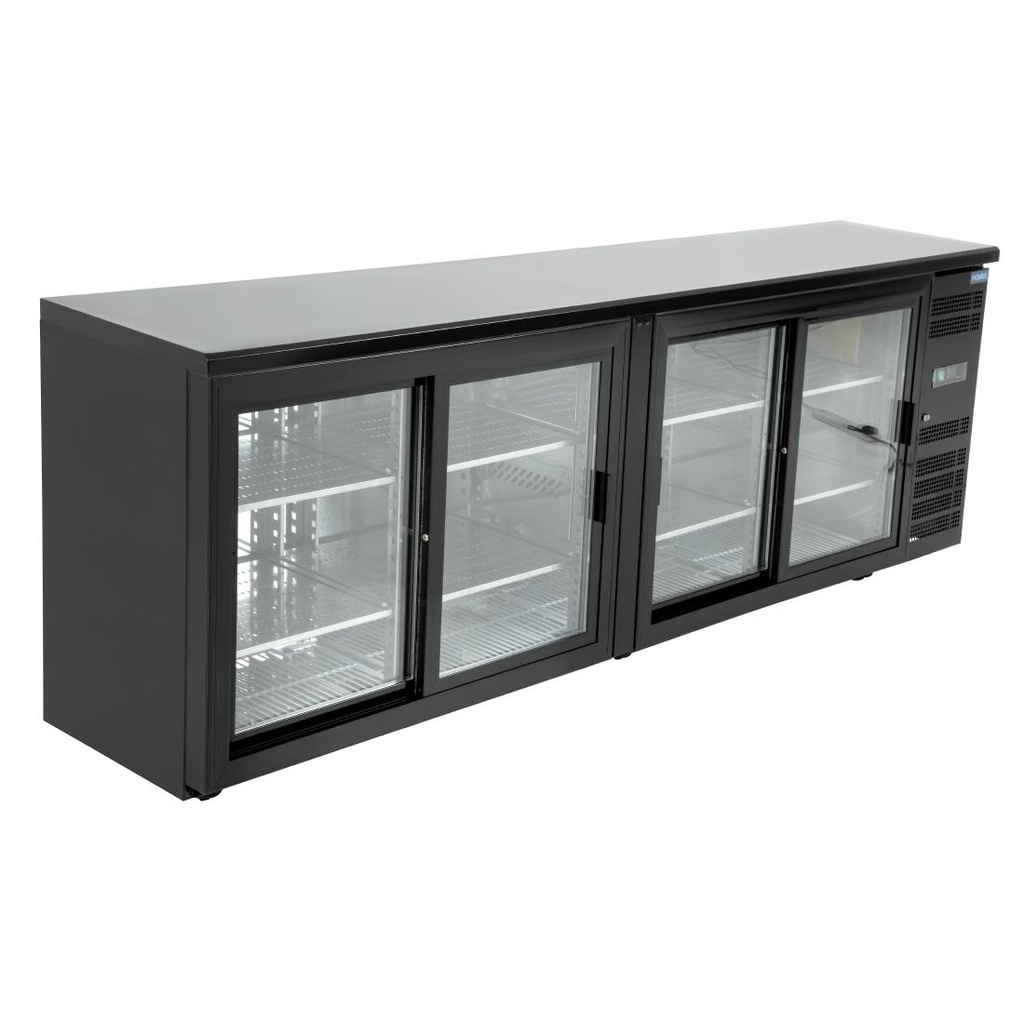 Polar u-serie vier-deurs displaykoeler voor achter de bar