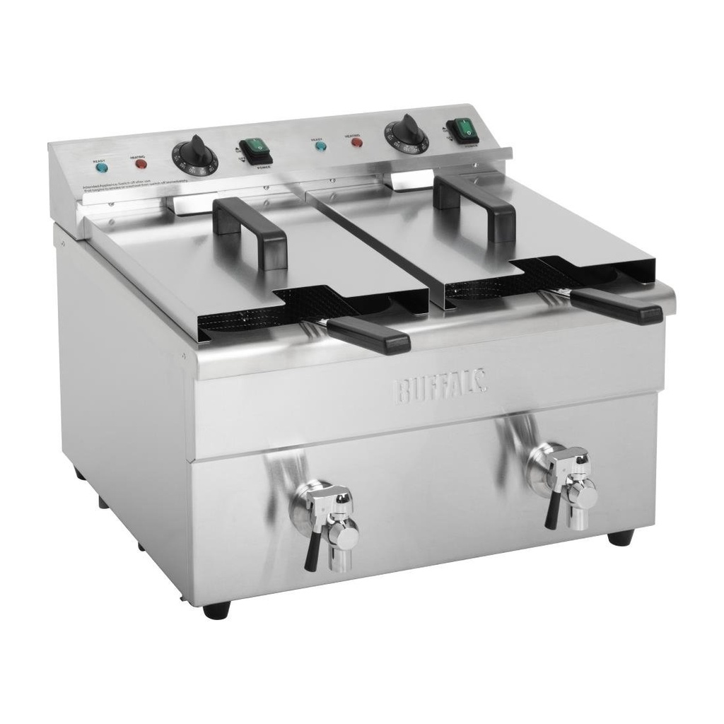 Buffalo dubbele inductie friteuse 2x 3000W