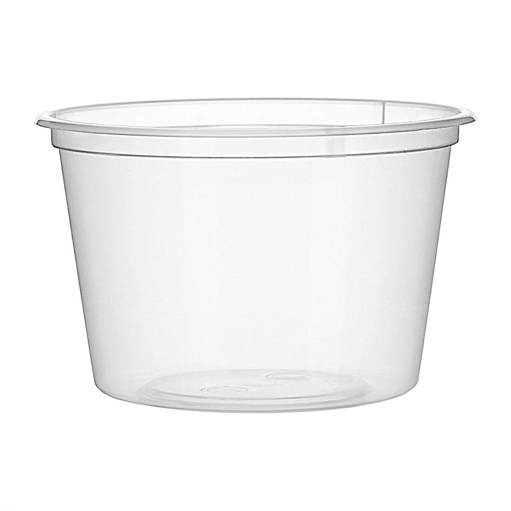 Fiesta recyclebare plastic magnetronbestendige delicatessenpotten 100 ml / 3,5 oz (100 stuks)