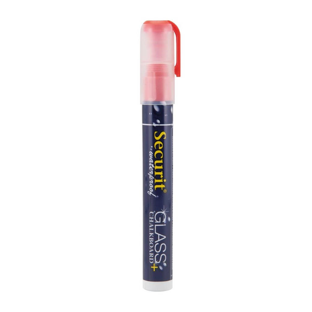 Securit Waterproof krijtstift (Glas + Krijtbord) in rood met 2-6mm penpunt