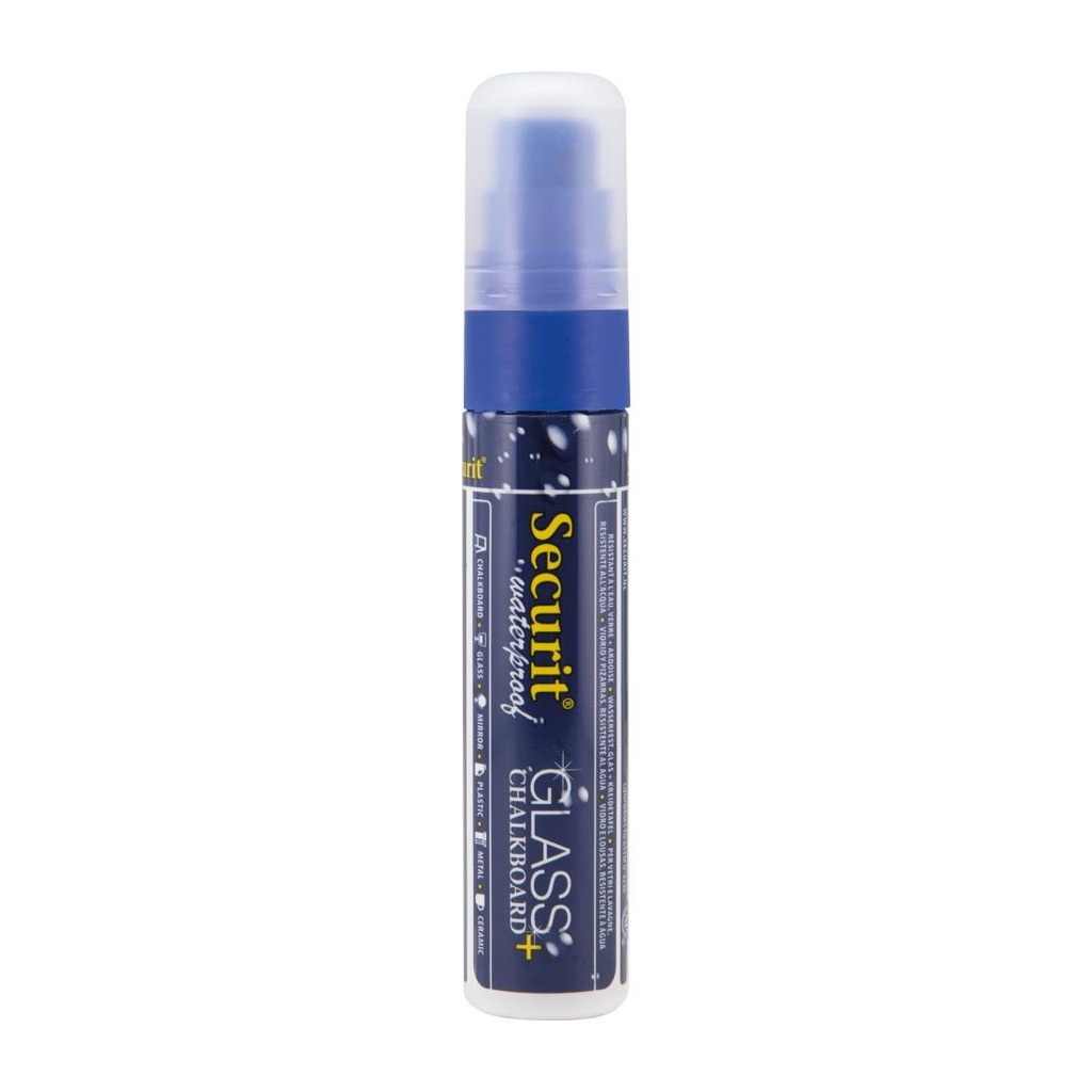 Securit Waterproof krijtstift (Glas + Krijtbord) in blauw met 7-15mm penpunt