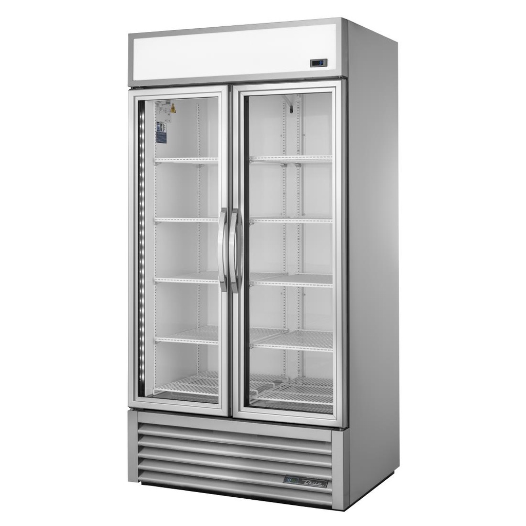 True koeling met 2 glazen deuren 991l aluminium gdm-35hc-tsl01