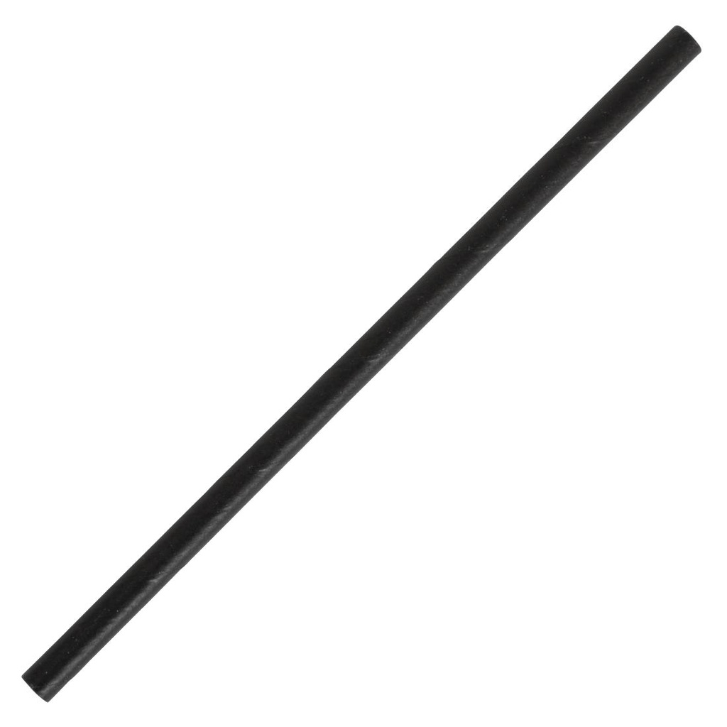 Fiesta Compostable composteerbare papieren cocktailrietjes zwart (250 stuks)