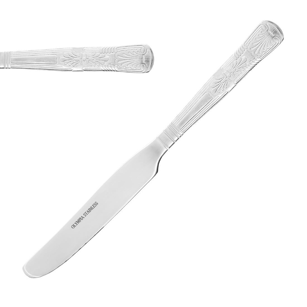 Olympia Kings tafelmessen met massief heft 24,2cm (12 stuks)