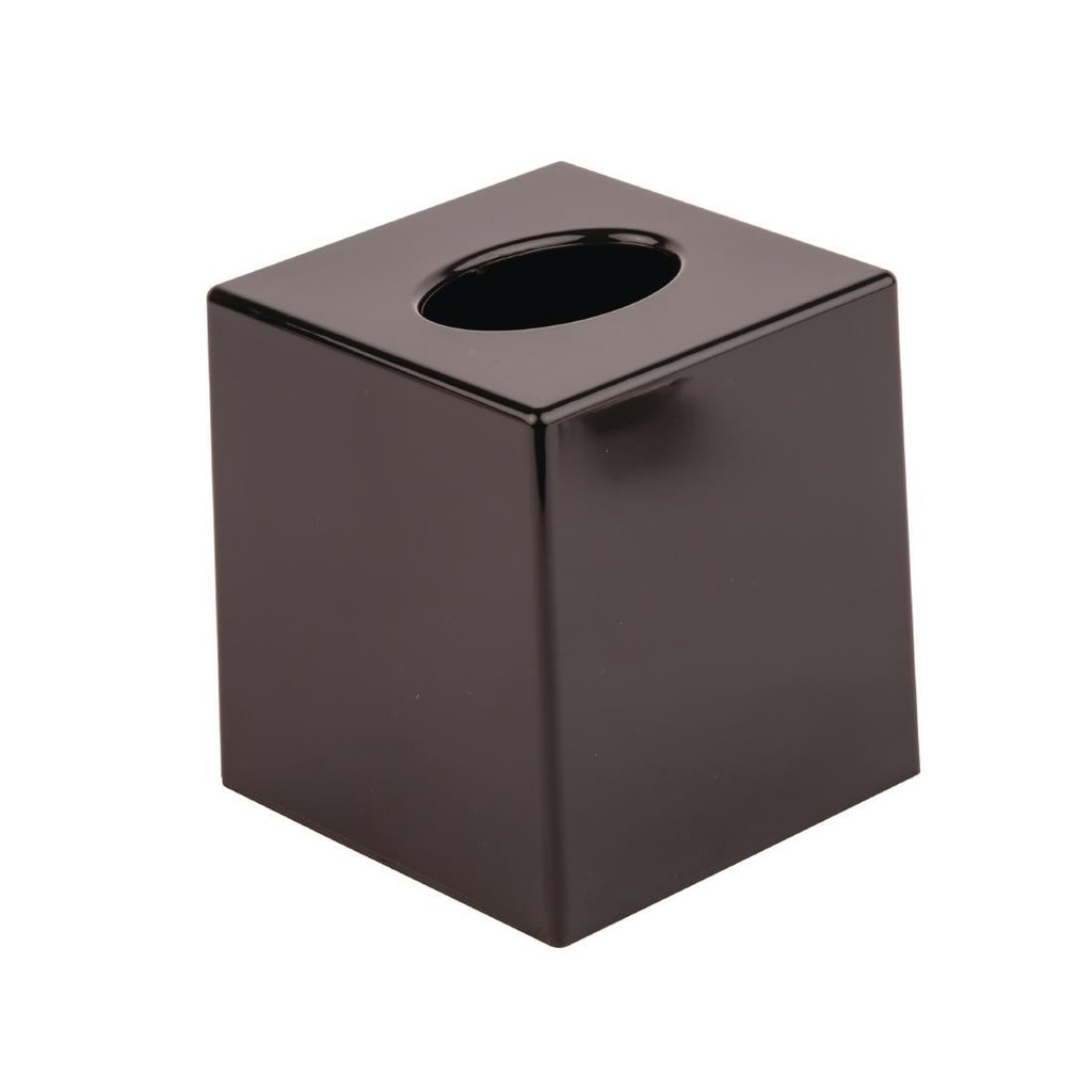 Zwarte vierkante tissue box