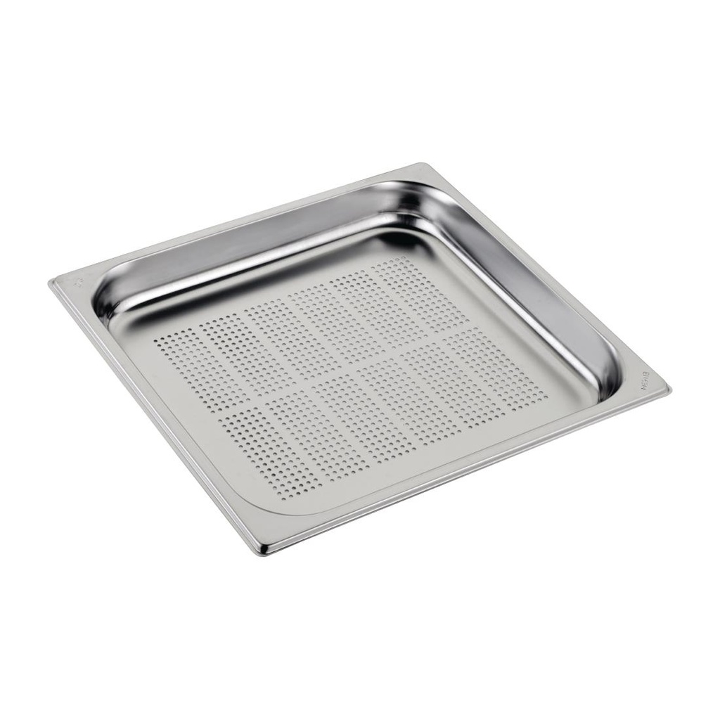 Gastro M RVS GN2/3 bak geperforeerd 2cm