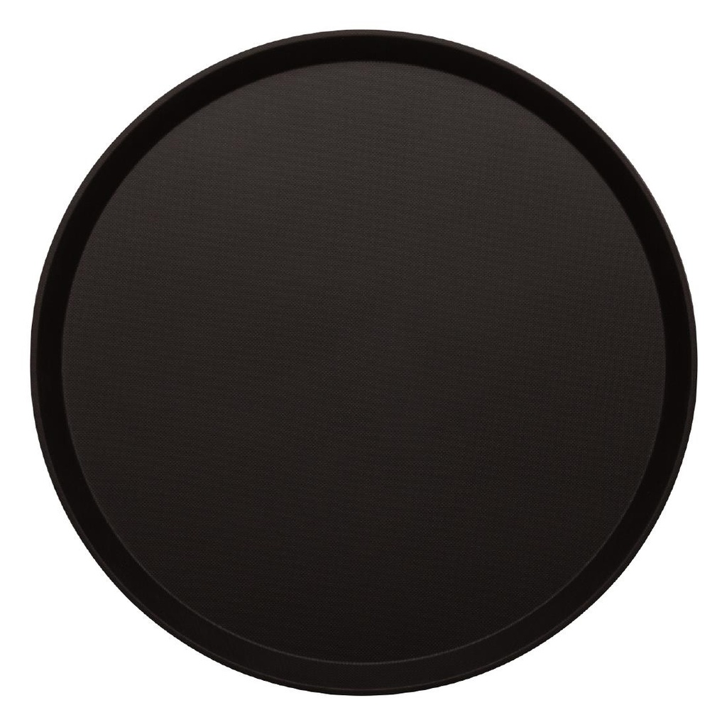 Cambro Treadlite rond antislip glasvezel dienblad zwart 40,5cm
