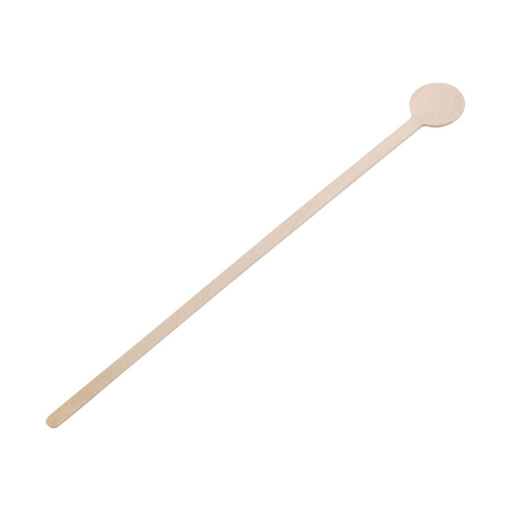 Fiesta Compostable biologisch afbreekbare houten cocktail roerstaafjes 20cm (100 stuks)