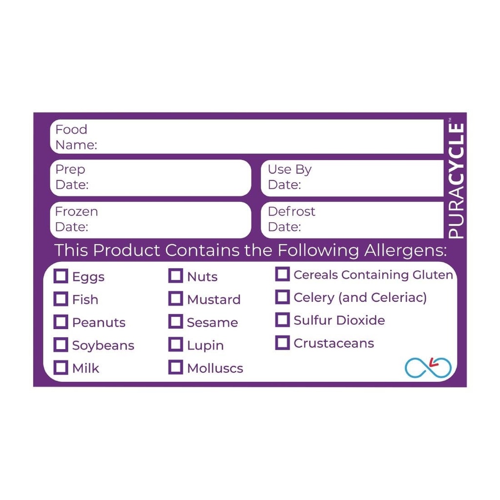 PuraCycle herbruikbare allergeenlabels (20 stuks)
