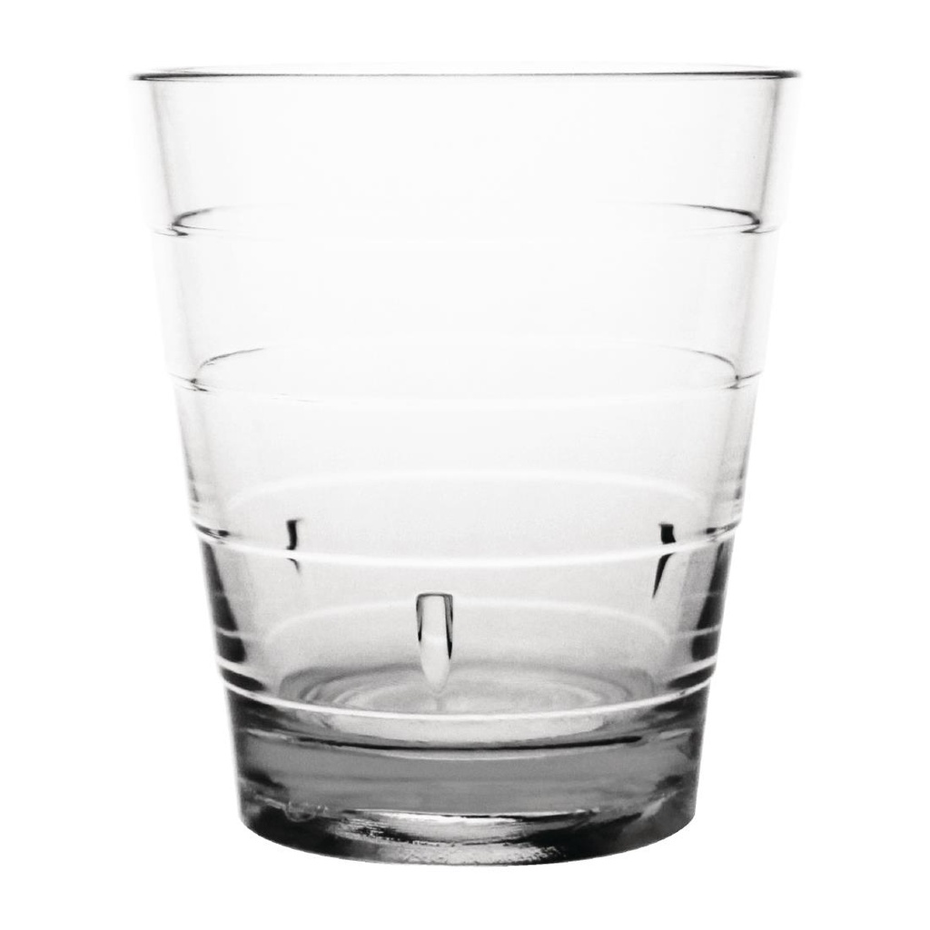 Olympia Kristallon heldere polycarbonaat ringbekers 285 ml, 6 stuks