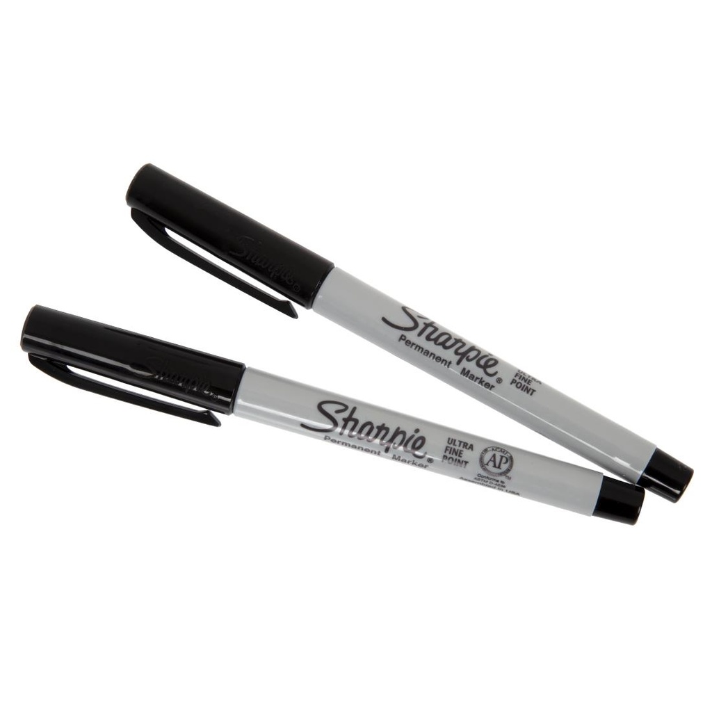 Sharpie ultrafijne permanente marker zwart (2 stuks)