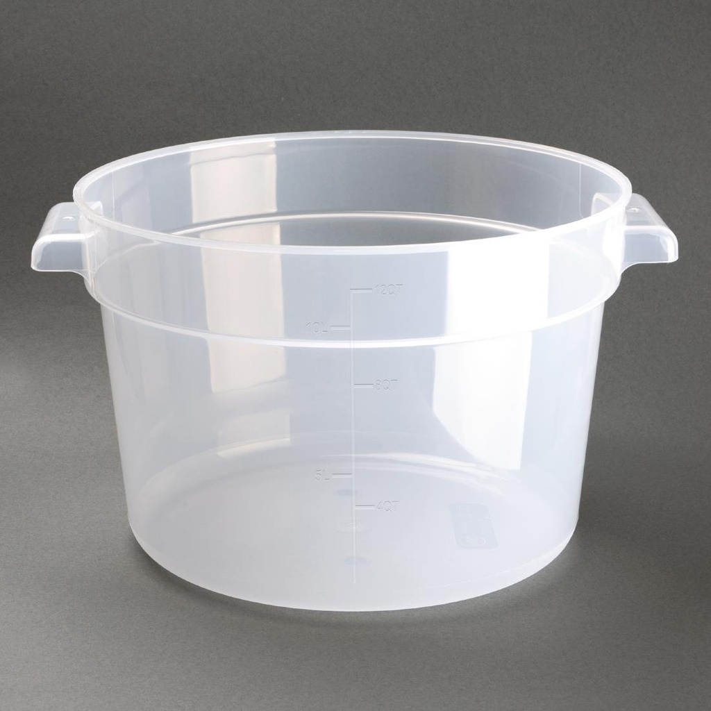 Vogue polypropyleen ronde vershoudbak 10Ltr