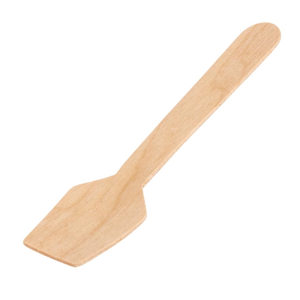 Fiesta Compostable biologisch afbreekbare houten ijslepels (100 stuks)