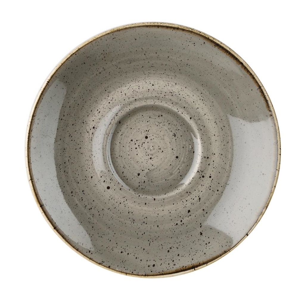 Churchill Stonecast Grey Cappuccino  cappuccino schotel 15.6 cm pak van 12