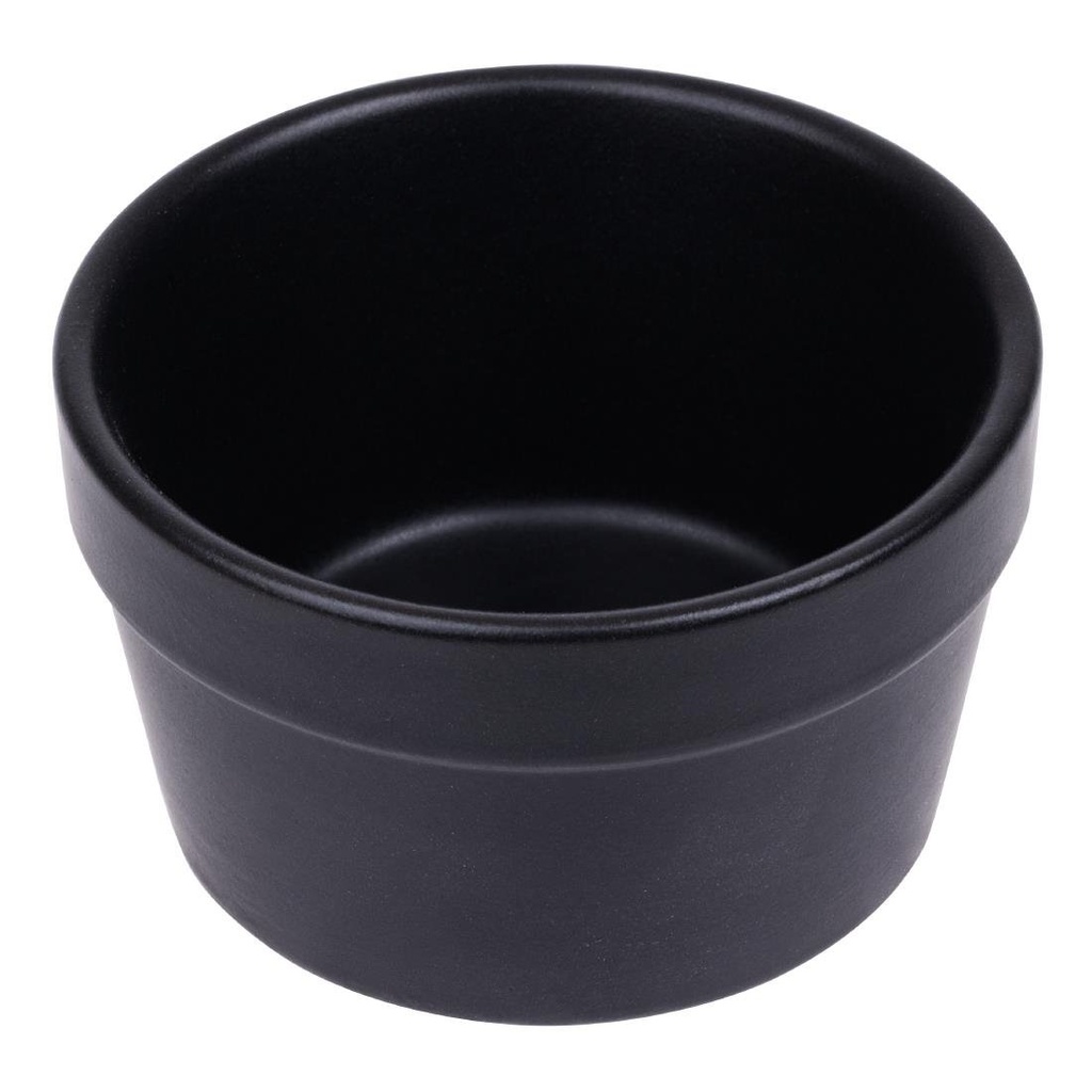 Olympia stapelbare ramekin mat zwart 77x45mm (6 stuks)