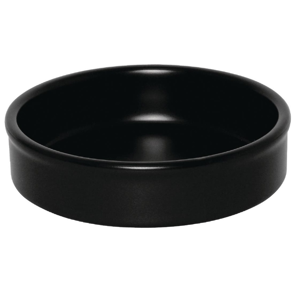 Olympia stapelbaar schaaltje mat zwart 10,2x2cm (6 stuks)