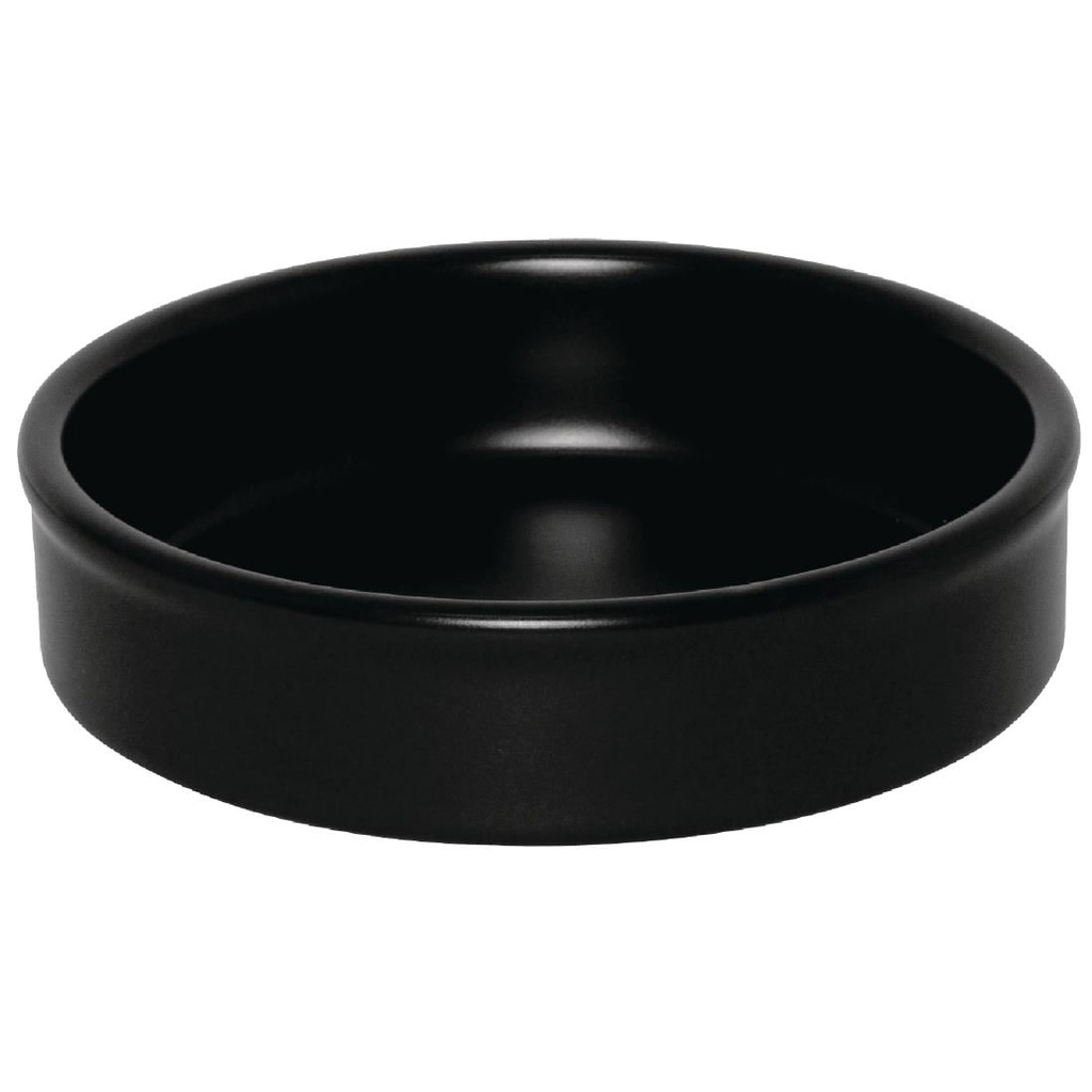 Olympia stapelbaar schaaltje mat zwart 13,4x3cm (6 stuks)
