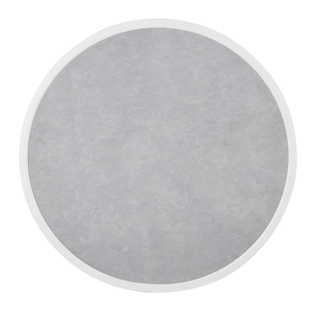 Bolero Rond Tafelblad Van Glasvezel, Grijs Steeneffect, 580mm