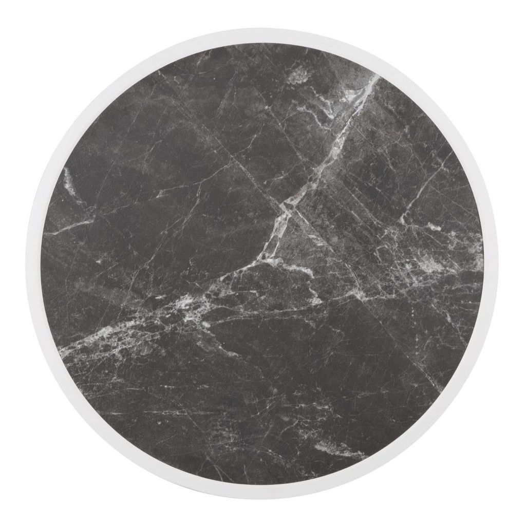 Bolero Rond Tafelblad Van Glasvezel, Donker Granieteffect, 580mm