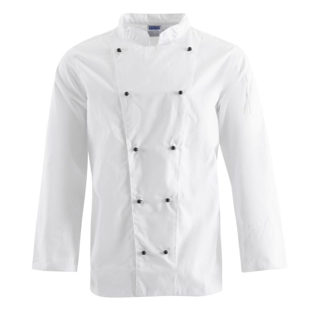 Whites Chicago unisex koksbuis lange mouw wit XL