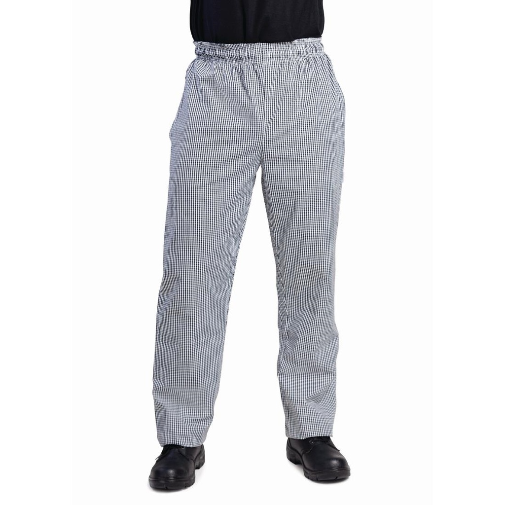 Whites Vegas unisex koksbroek zwart-wit geruit M