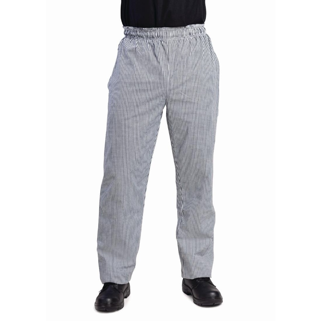 Whites Vegas unisex koksbroek zwart-wit geruit XXL