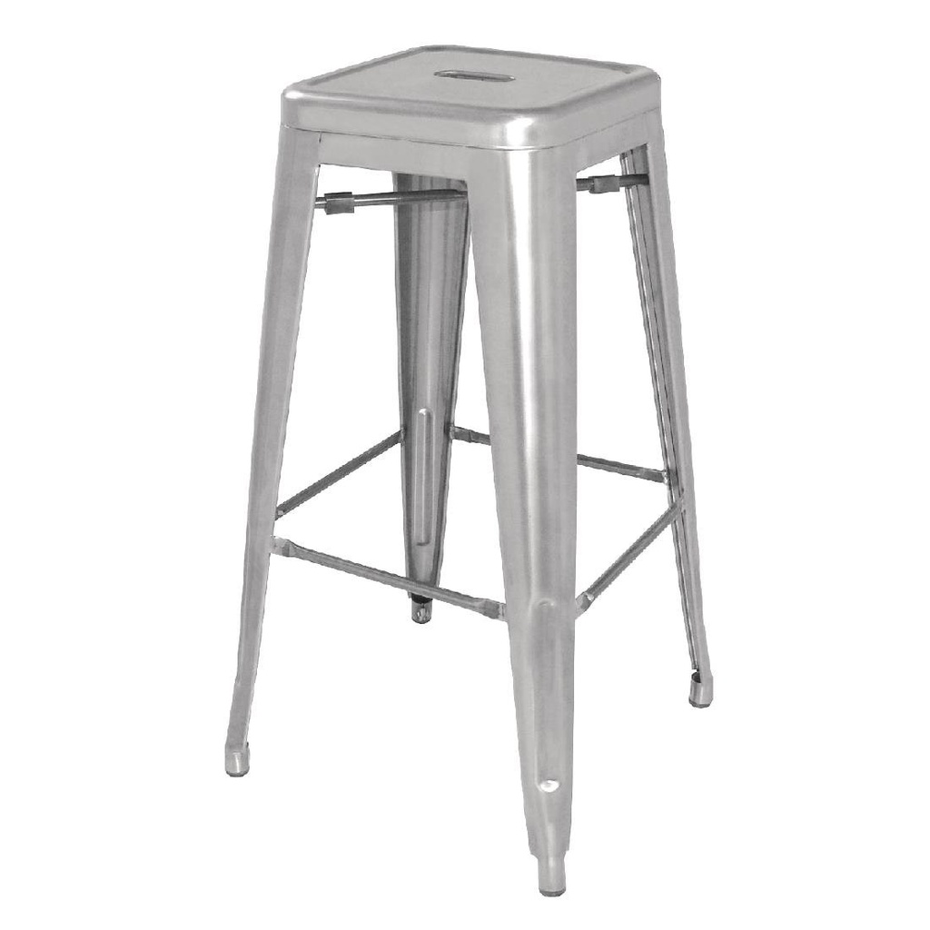 Bolero Bistro gegalvaniseerd stalen barkruk (4 stuks)