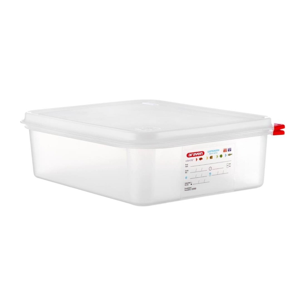 Araven polypropyleen 1/2 gastronorm voedseldoos 6,5L (4 stuks)