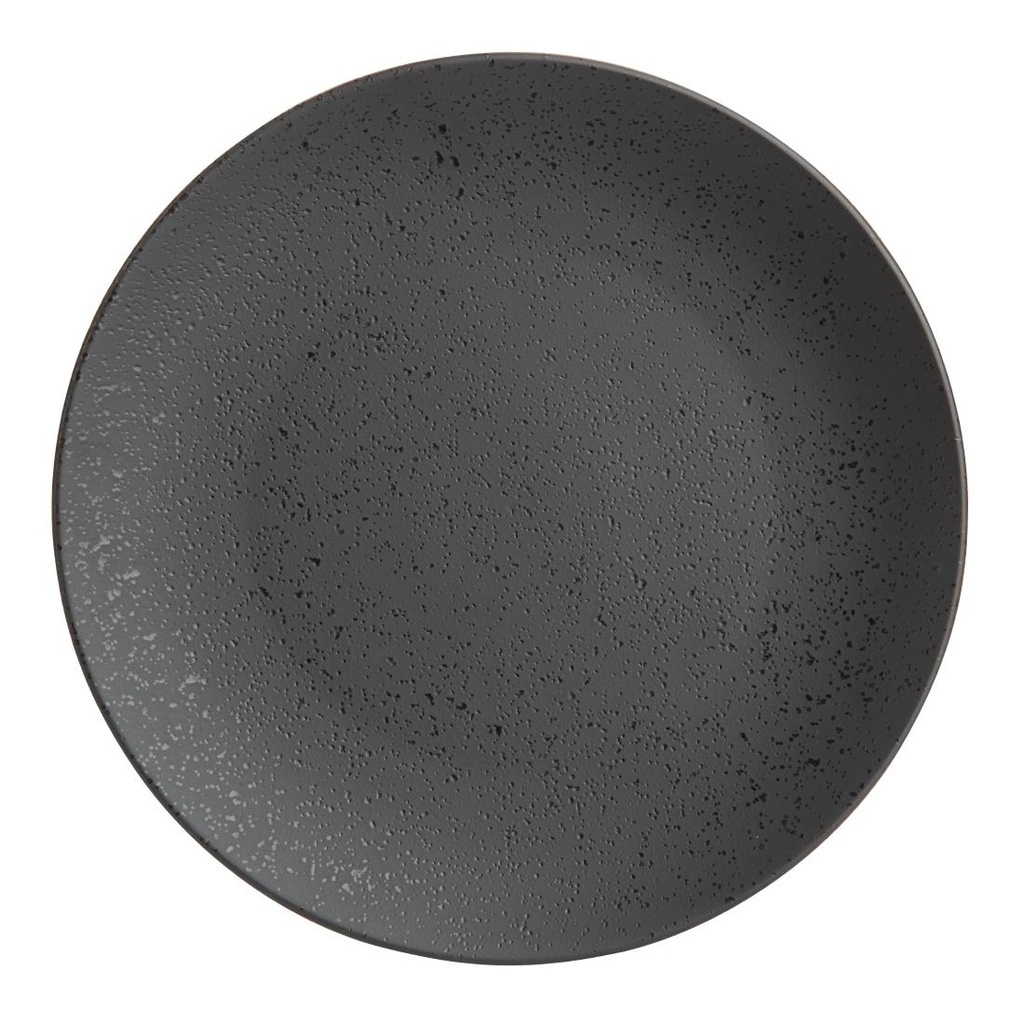 Olympia Fusion ronde borden 20,3cm zwart (6 stuks)
