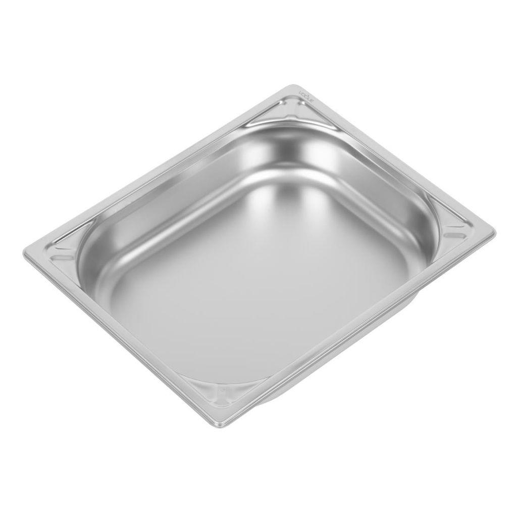 Vogue Heavy Duty RVS anti-aanbaklaag 1/2 gastronormbak 65mm