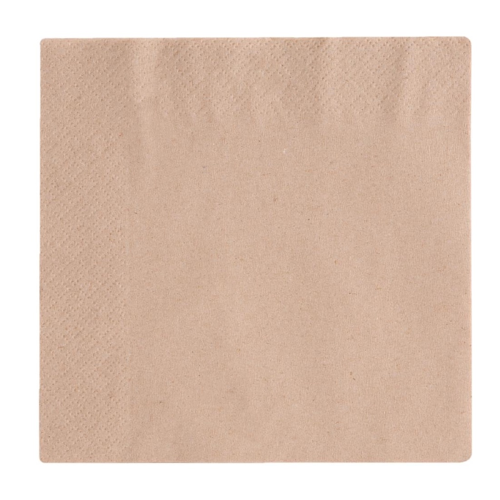 Vegware composteerbare ongebleekte lunchservetten 33cm (2000 stuks)